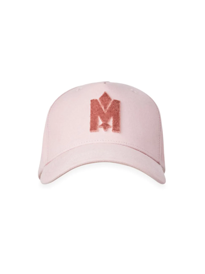 Shop Mackage Men's Anderson Velvet Logo Baseball Cap In Blush
