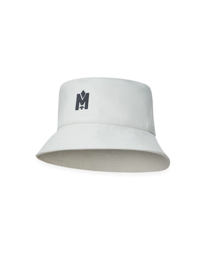 Shop Mackage Men's Bennet Leather Bucket Hat In Cream