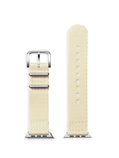 Shop Shinola Men's Nylon Smart Watch Strap In Cream