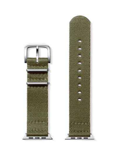 Shop Shinola Nylon Smart Watch Strap In Khaki