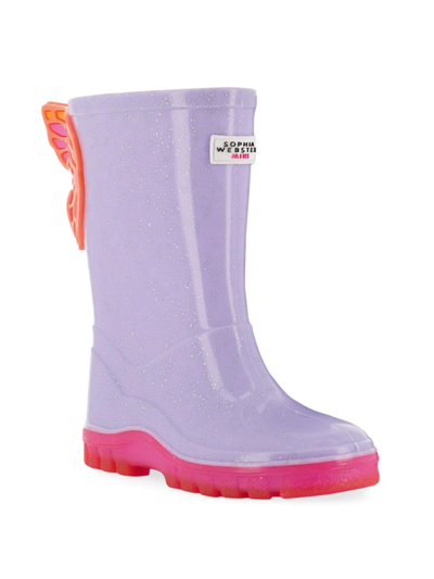 Shop Sophia Webster Little Girl's & Girl's Butterfly Welly Rain Boots In Lilac Pink