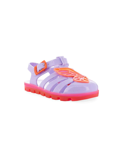 Shop Sophia Webster Little Girl's & Girl's Butterfly Jelly Sandals In Lilac Pink