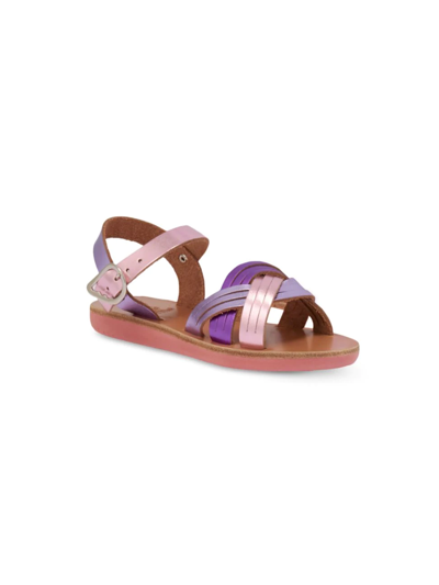 Shop Ancient Greek Sandals Little Girl's & Girl's Electra Leather Sandals In Lilac