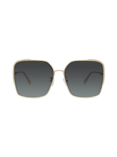 Shop Fendi Women's O'lock 59mm Square Sunglasses In Shiny Gold