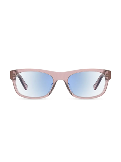 Shop Kate Spade Women's Evie 51mm Rectangle Blue Block Optical Glasses In Pink