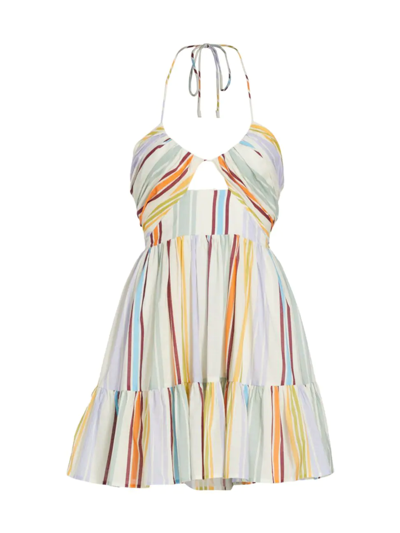 Shop Alemais Women's Axum Striped Halter Mini Dress