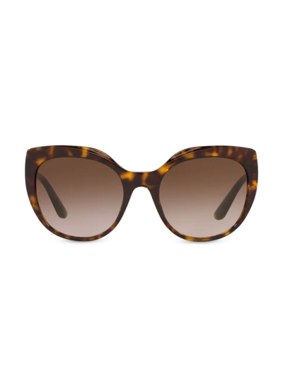 Shop Dolce & Gabbana 56mm Cat Eye Sunglasses In Neutral
