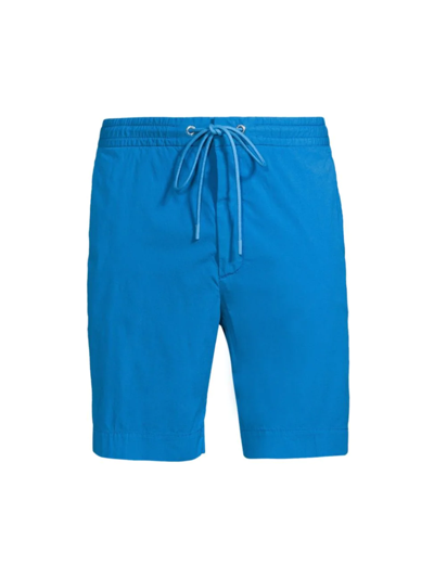 Shop Hugo Boss Men's Banks Stretch Cotton Shorts In Bright Blue