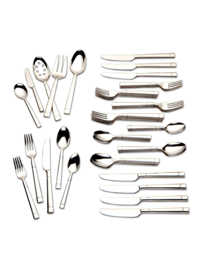 Shop Kate Spade Fair Harbor 37-piece Flatware Set In Stainless