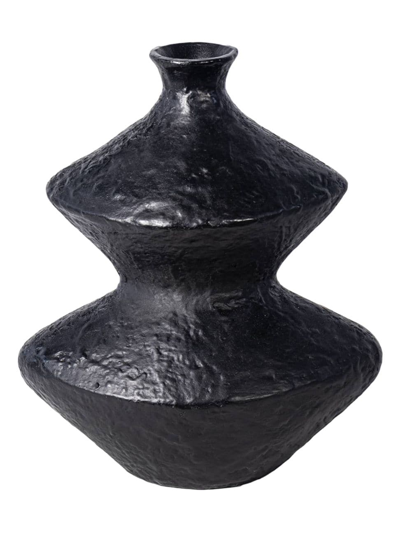 Shop Regina Andrew La Modern Poe Metal Vase In Black