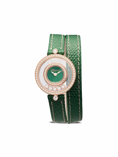Shop Chopard Happy Diamonds Icons 26mm In Gold