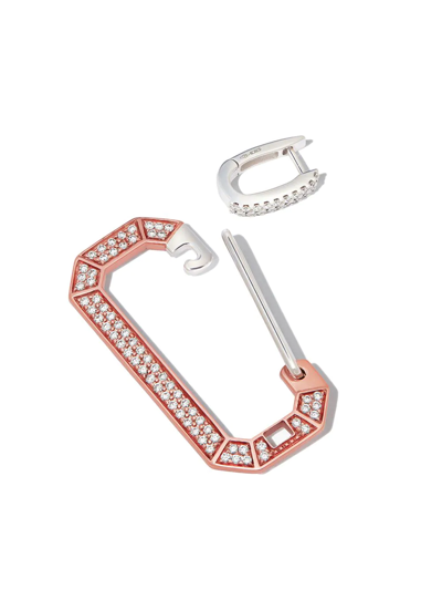 Eéra 18kt Gold Large Chiara Diamond Single Earring In Rosa