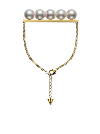 Shop Tasaki 18kt Yellow Gold Collection Line Balance Luxe Bracelet