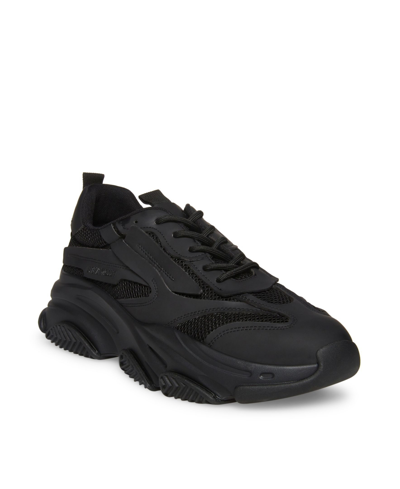 Shop Steve Madden Men's Possess Lace-up Sneakers In Black