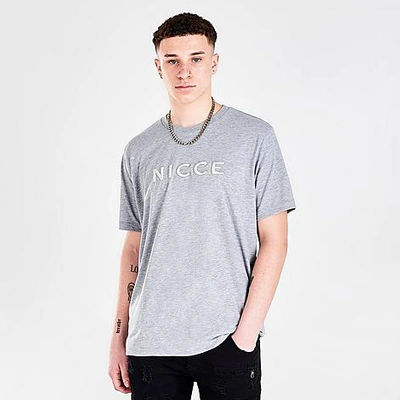 Shop Nicce Men's Mercury Embroidered Logo T-shirt In Grey