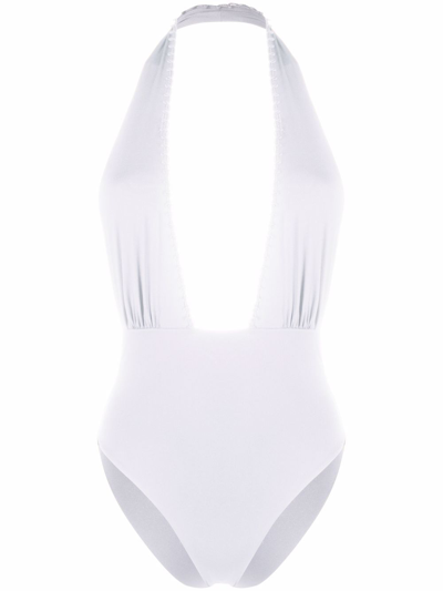 Shop La Perla Etole No Wire Swimsuit In White