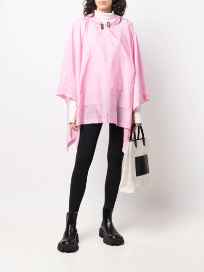 Shop Mackintosh Alness Hooded Cape In Rosa