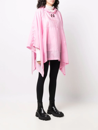 Shop Mackintosh Alness Hooded Cape In Rosa