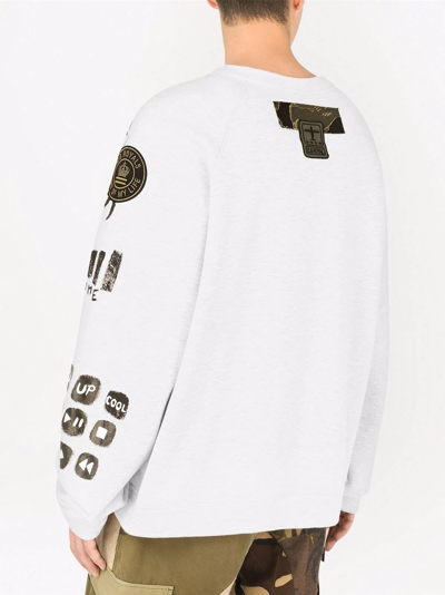 Shop Dolce & Gabbana Dg Sport Graphic-print Sweatshirt In Grau