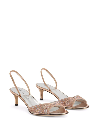 Shop Giuseppe Zanotti Lilibeth Starlight Sandals In Rosa