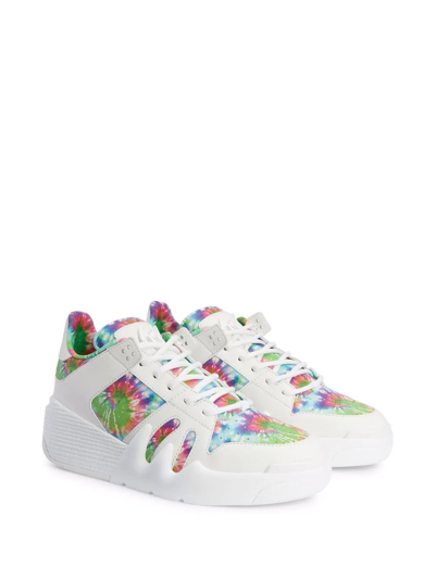 Giuseppe Zanotti Talon Tie-dye Panelled Sneakers In Weiss