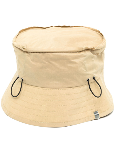 Shop Craig Green Paper Drawstring Bucket Hat In Braun