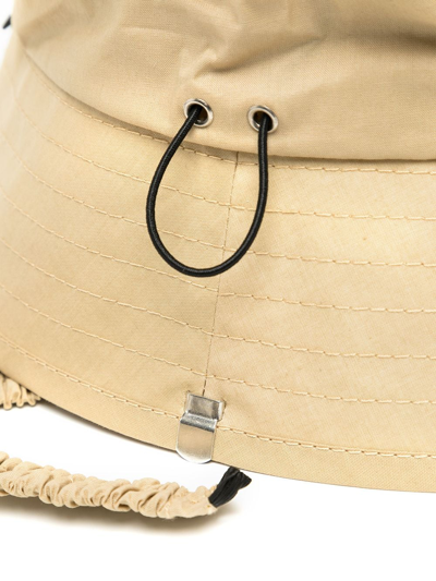 Shop Craig Green Paper Drawstring Bucket Hat In Braun