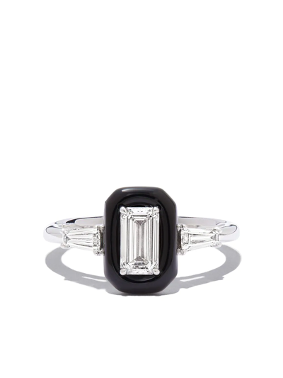 Nikos Koulis Women's Oui Diamond, Enamel & 18k White Gold Ring In Silber
