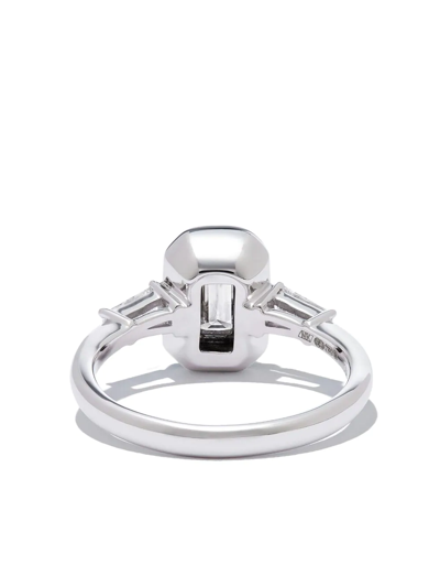 Shop Nikos Koulis 18kt White Gold Diamond And Enamel Ring In Silber