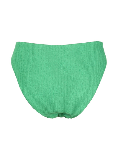 Simkhai Women's Francesca Textured O-ring Bikini Briefs In Grün