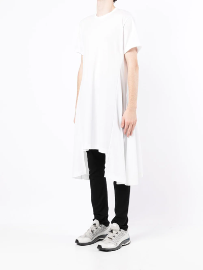 Shop Comme Des Garçons Homme Deux Asymmetric Oversized T-shirt In Weiss