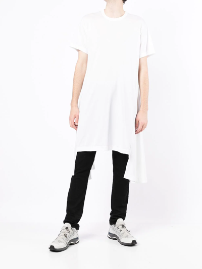 Shop Comme Des Garçons Homme Deux Asymmetric Oversized T-shirt In Weiss