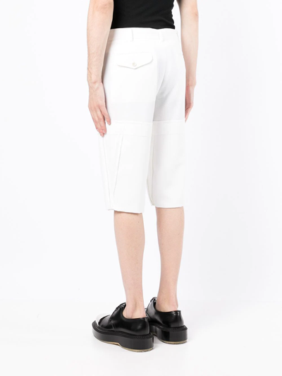 Shop Comme Des Garçons Homme Deux Cropped Tailored Trousers In Weiss