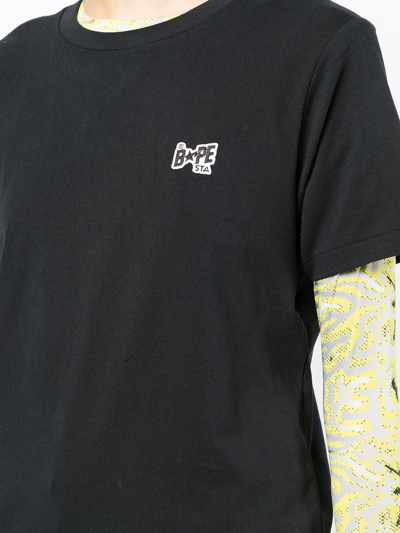 Shop A Bathing Ape Logo-print Short-sleeve T-shirt In Schwarz