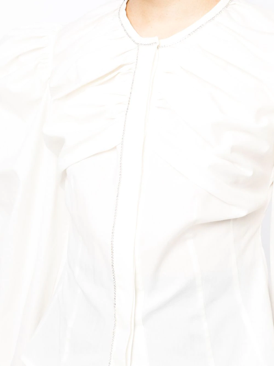 Shop Anouki Balloon-sleeve Shirt In Weiss