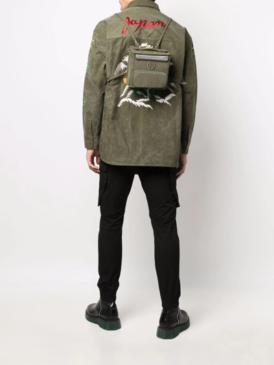 Readymade Mini Logo Embossed Backpack In Grün