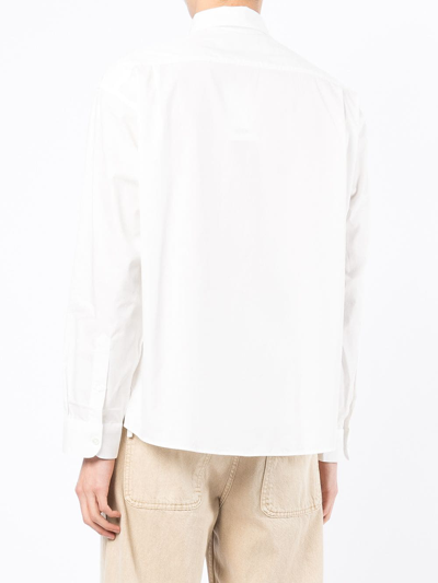 Shop Jacquemus Simon Soap Bar-print Long-sleeve Shirt In Weiss