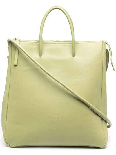 Shop Marsèll Large Leather Tote Bag In Grün