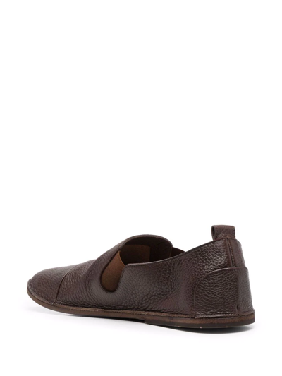 Shop Marsèll Strasacco Leather Loafers In Braun