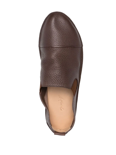 Marsèll Strasacco Slippers In Dry Milled Leather In Braun