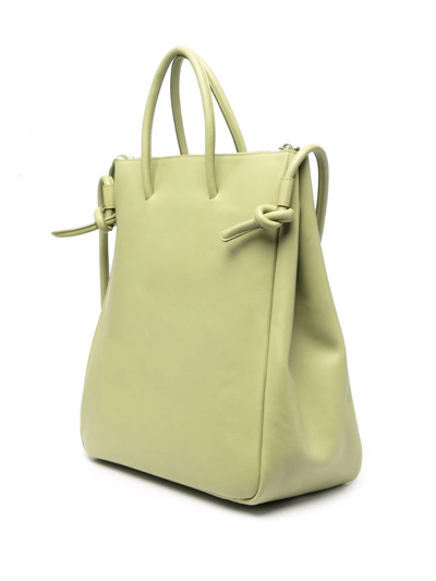 Shop Marsèll Large Leather Tote Bag In Grün