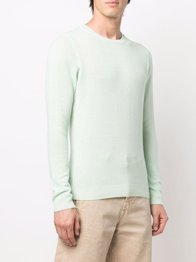 Shop Malo Fine-knit Cashmere-blend Jumper In Grün