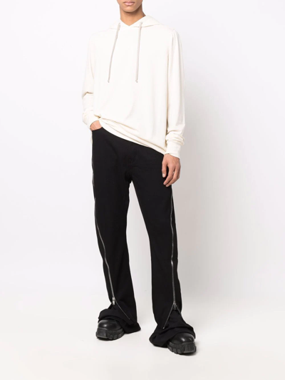 Rick Owens Drkshdw Drawstring Pullover Hoodie In Nude