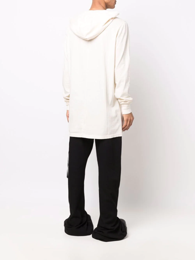 Rick Owens Drkshdw Drawstring Pullover Hoodie In Nude