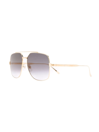 Cartier Aviator-frame Gradient-lense Sunglasses In Gold
