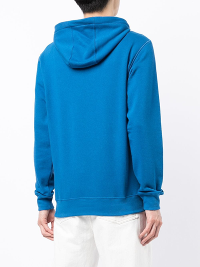 Shop Paul & Shark Logo-print Pullover Hoodie In Blau
