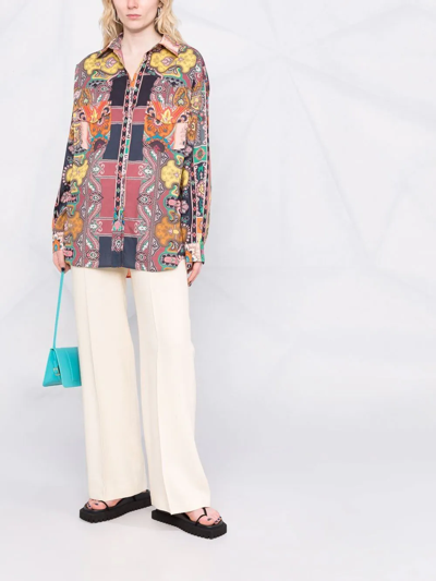 Shop Etro Abstract-print Shirt In Rosa