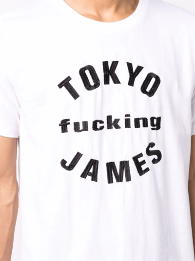 Shop Tokyo James Logo-print Short-sleeved T-shirt In Weiss