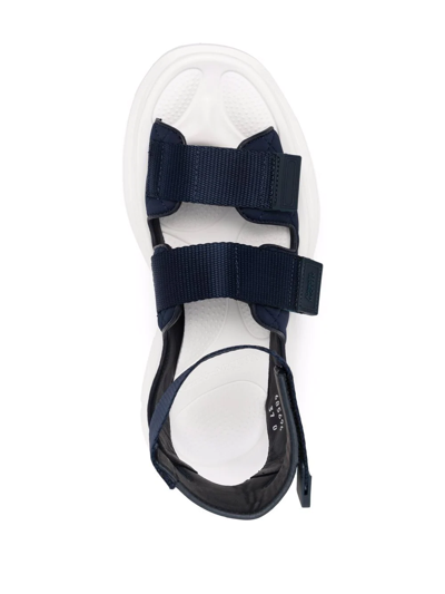 Shop Alexander Mcqueen Chunky Touch-strap Sandals In Blau