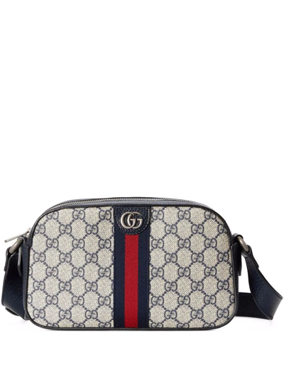 Shop Gucci Ophidia Crossbody Bag In Blau